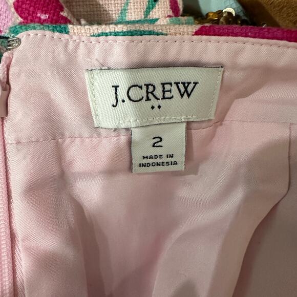 2 J.Crew Factory Pink Floral Print Pencil Skirt NWOT - Picture 3 of 4